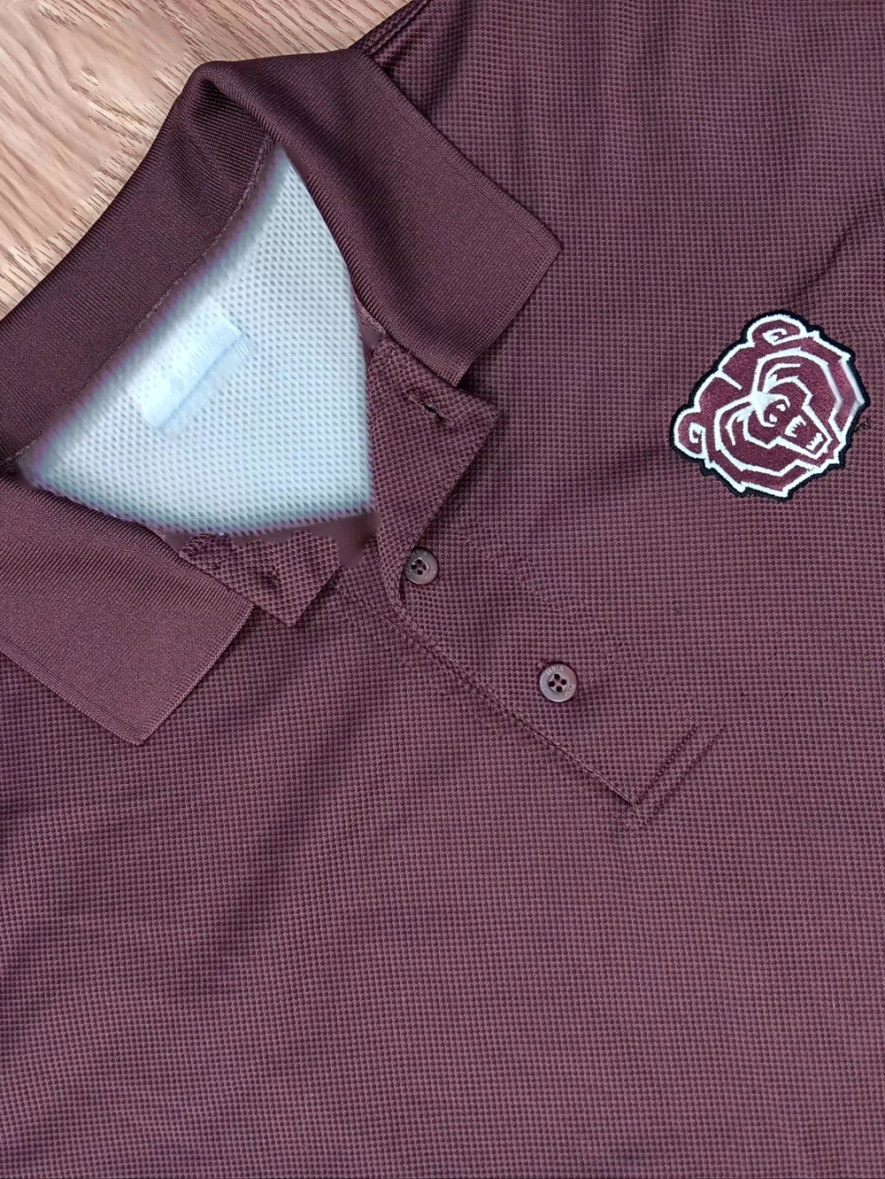 COLUMBIA Performance PFG Men's L Polo Shirt Embroidered Bear Logo Golf Fishing
